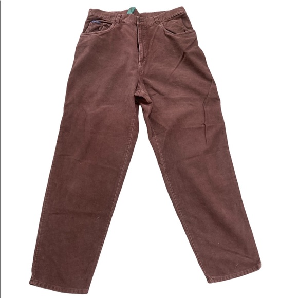 Ralph Lauren Women's Brown Velvet Pants Trousers Cotton Size 16. - Picture 2 of 5